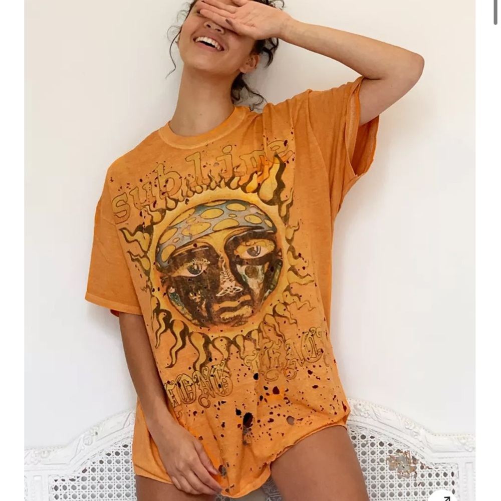 Urban Oversized Distressed Sublime T-Shirt